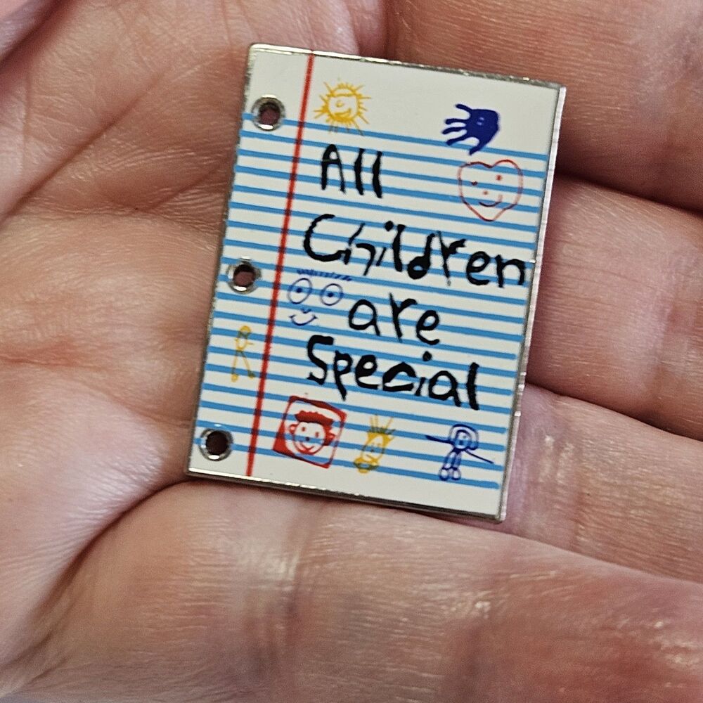 Vintage All Children Are Special The Education People 1996 Teacher Notepad Pin